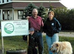 Loiselle family on their organic farm
